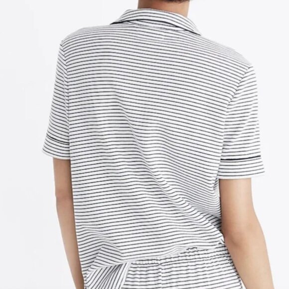 MADEWELL Striped Short Sleeve Button-Up Shirt - Picture 2 of 7